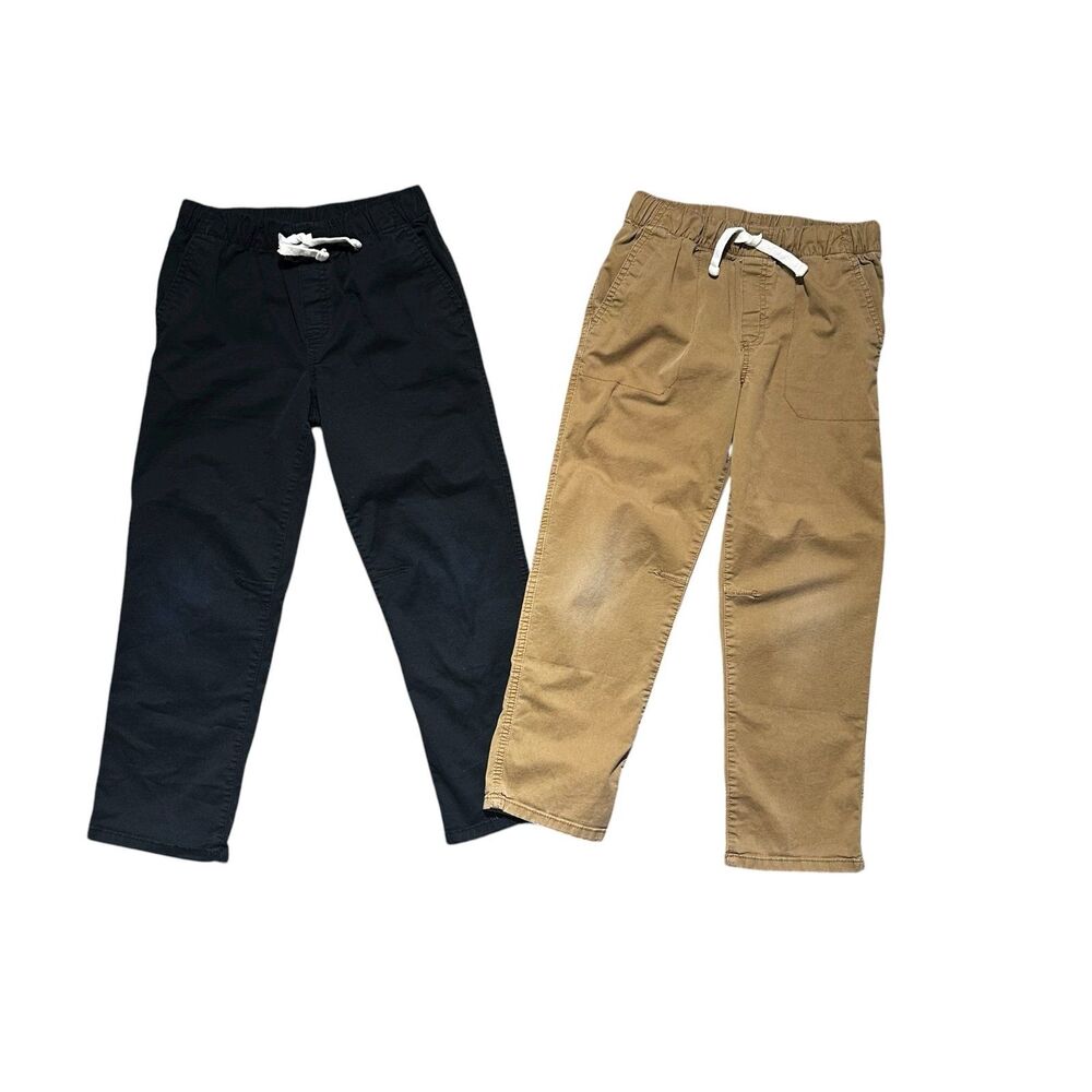 Lot of 2 Cat & Jack Boys Pants – Size 10 (Black Denim + Khaki)